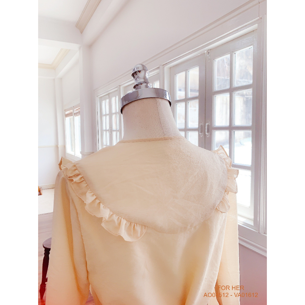 Áo kiểu viền bèo FOR HER tay dài AO0851