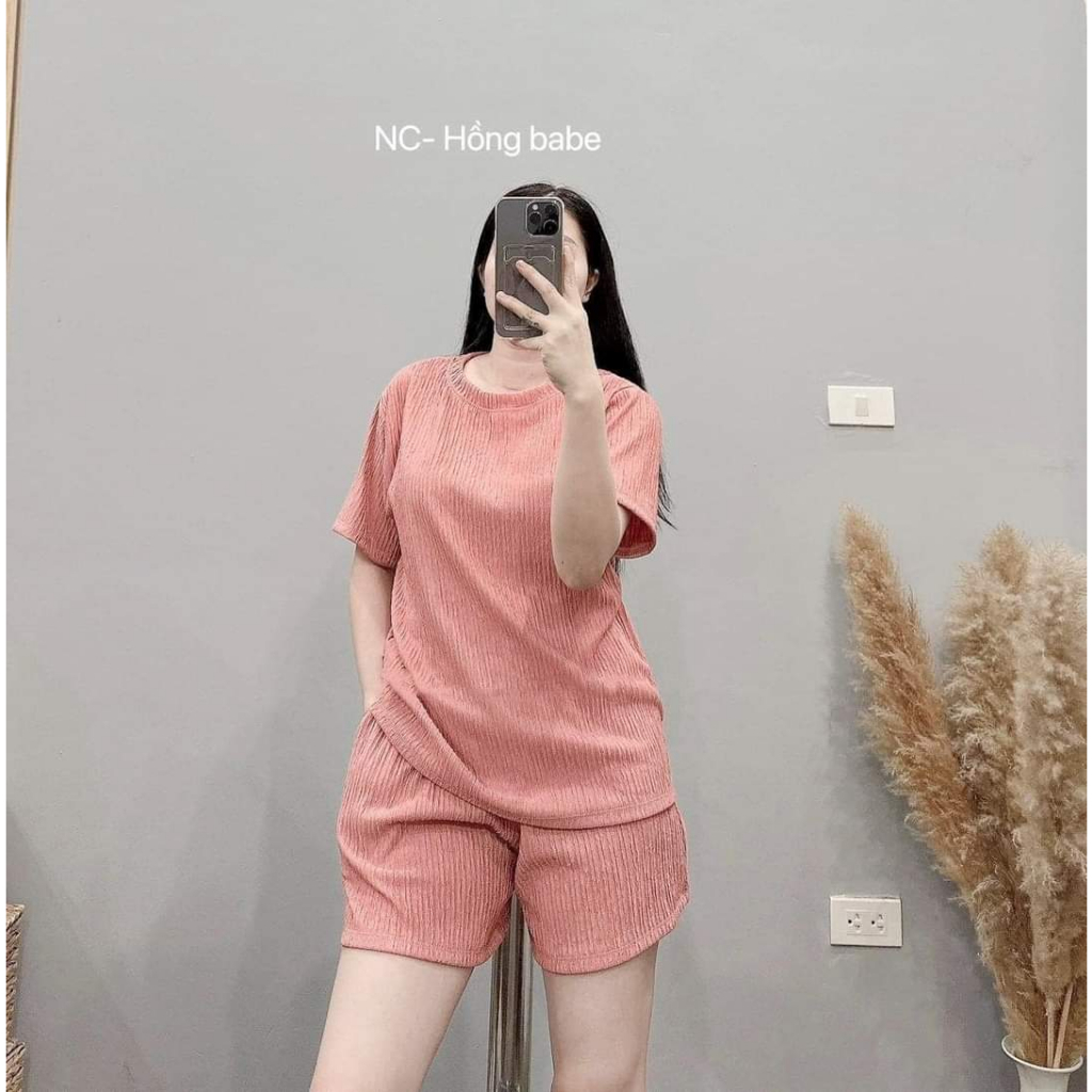 ✴Đồ Bộ Nữ Quần Đùi Xốp 4 Màu Bigsize Mặc Nhà