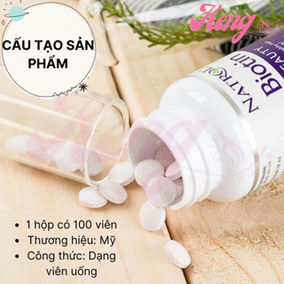 Viên uống mọc tóc Natrol Biotin 10000 Mcg của Mỹ 100 viên giúp kích mọc tóc