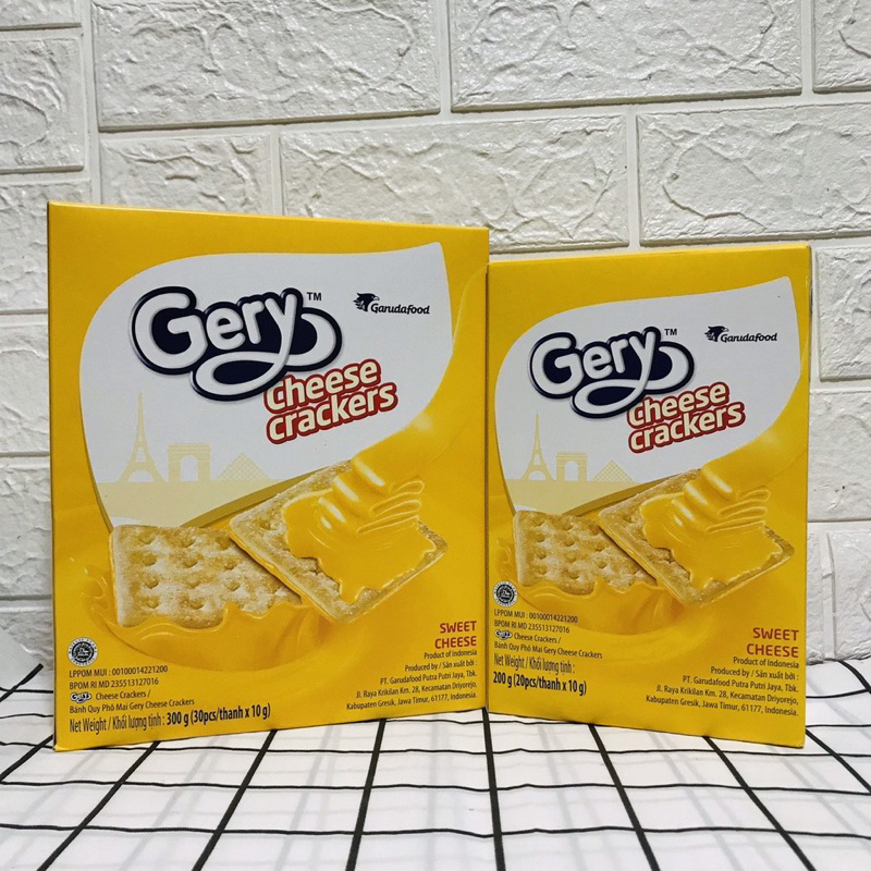 Bánh Quy Phô Mai GERY 270gram, 200gram Cheese Crackers date Xa 04/2024