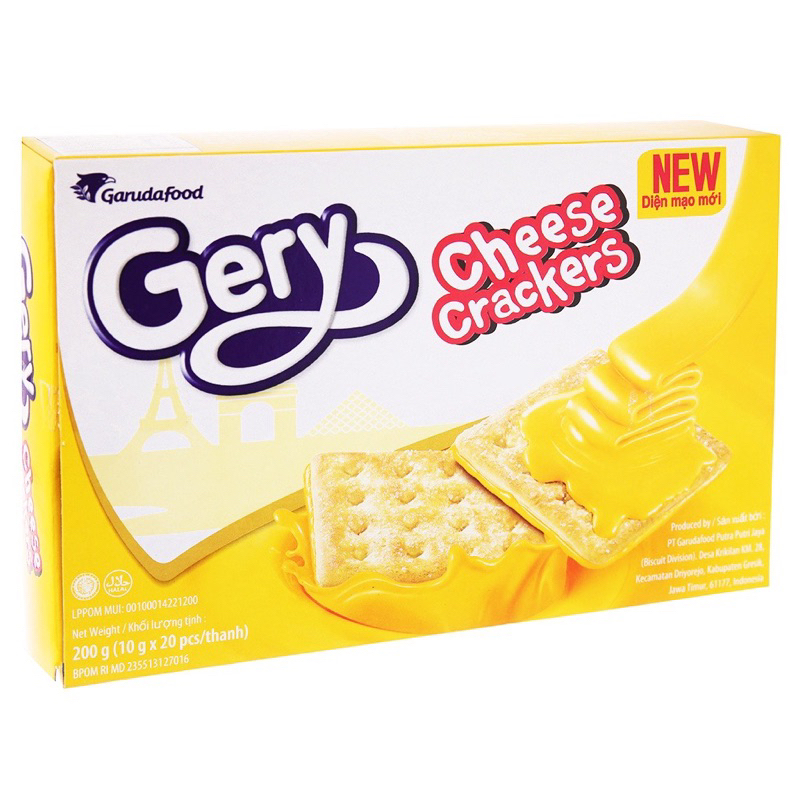 Bánh Quy Phô Mai GERY 270gram, 200gram Cheese Crackers date Xa 04/2024