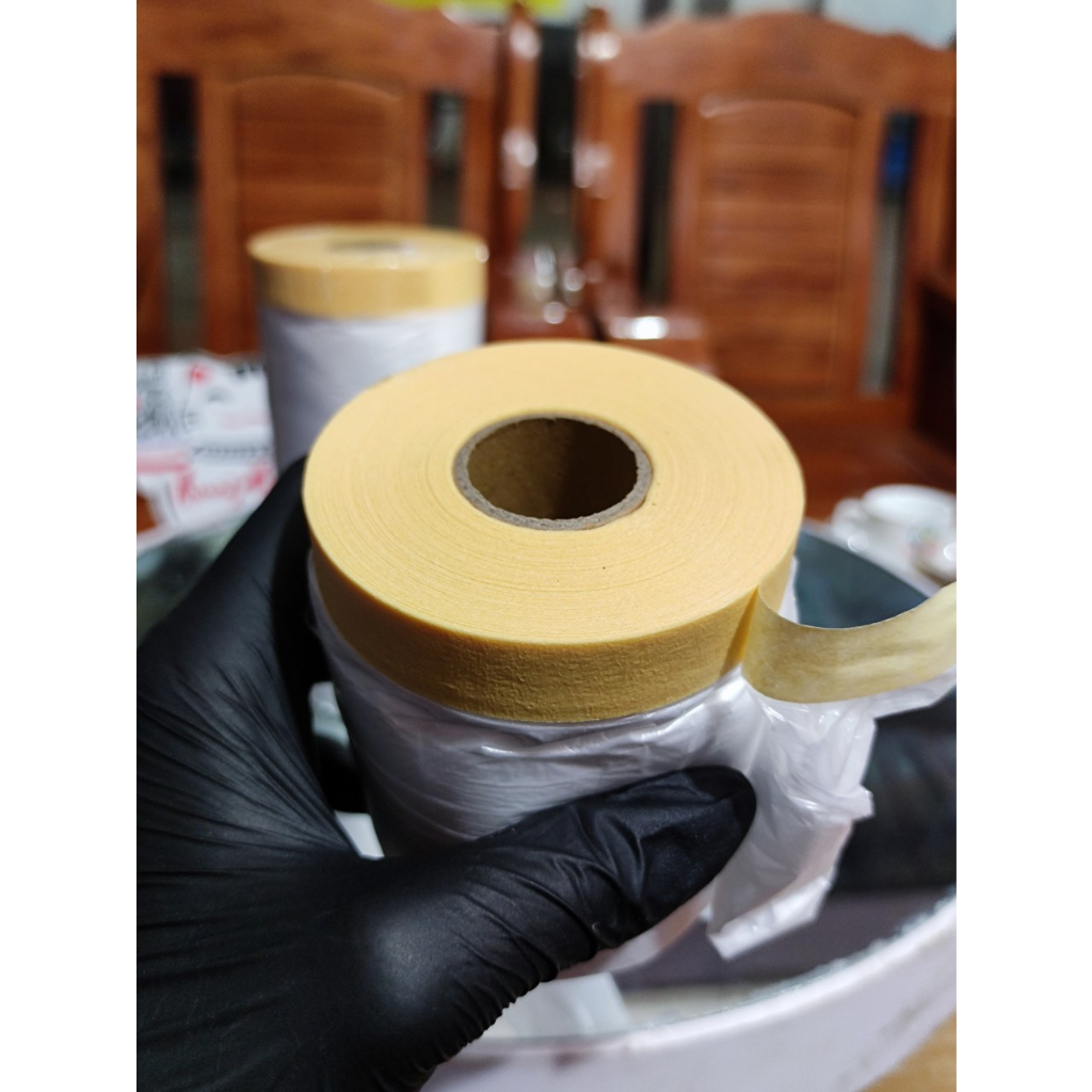 Băng keo Nilon che sơn, Băng dính nilon chùm đồ vật thi công chống bụi bẩn