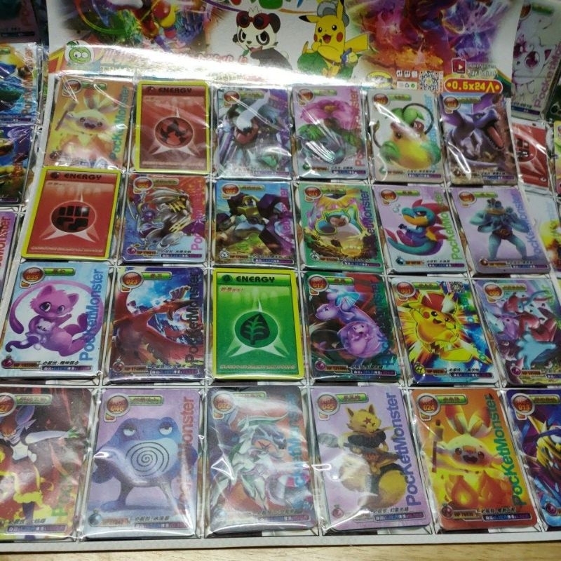 Bộ 1 vỉ thẻ bài Pokemon 120 thẻ loại dẻo bản mới nhất dành cho bé