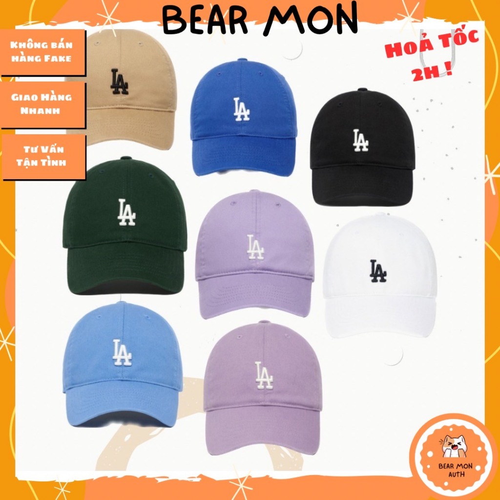 Mũ Lưỡi Trai MLB Rookie Unstructured Ball Cap LA Dodgers 3Acp7701N thêu chữ La xanh lá nâu xanh dương đen tím
