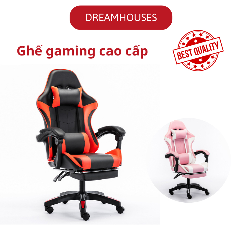 Ghế Gaming Cao Cấp, Ghế Chơi Game Chất lượng tốt Dream Houses tích hợp gác chân  - DH2023 - Mẫu Mới Nhất | BigBuy360 - bigbuy360.vn