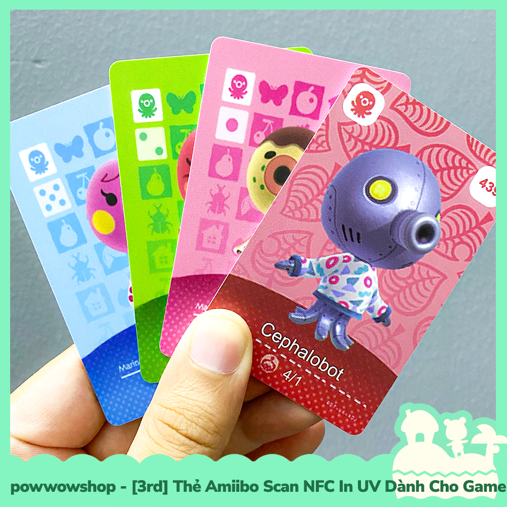[Sẵn VN - Hỏa Tốc] 3rd Thẻ Amiibo Scan NFC Octopus Series Dành Cho Game Animal Crossing New Horizons Nintendo Switch