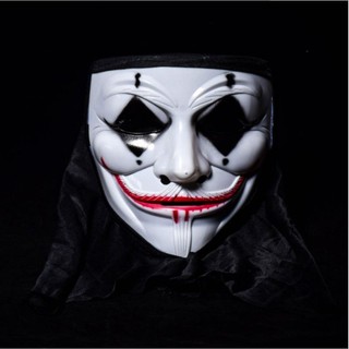 LOẠI DÀY ĐẸP Mặt nạ nam Hacker trắng/đen hoá trang Halloween
