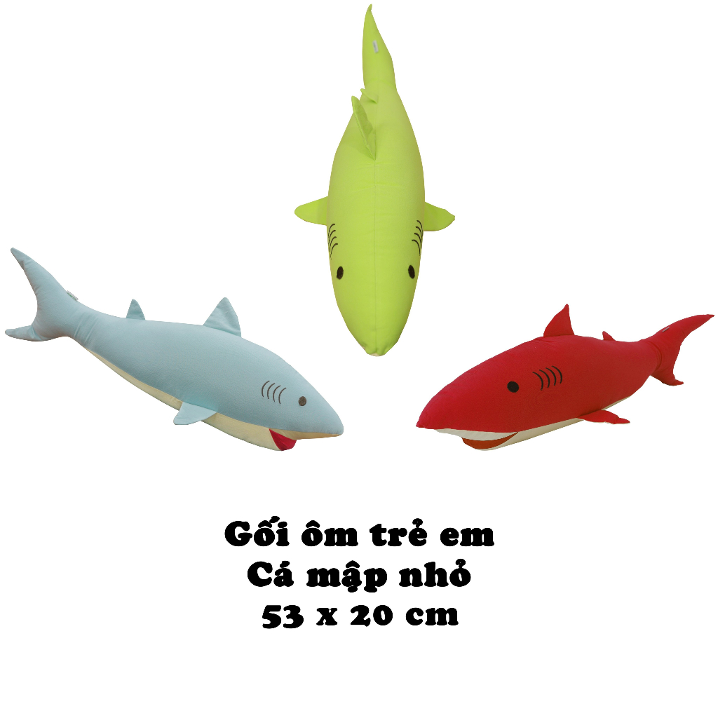 Gối ôm cá mập con Mini Hometex dài 53cm
