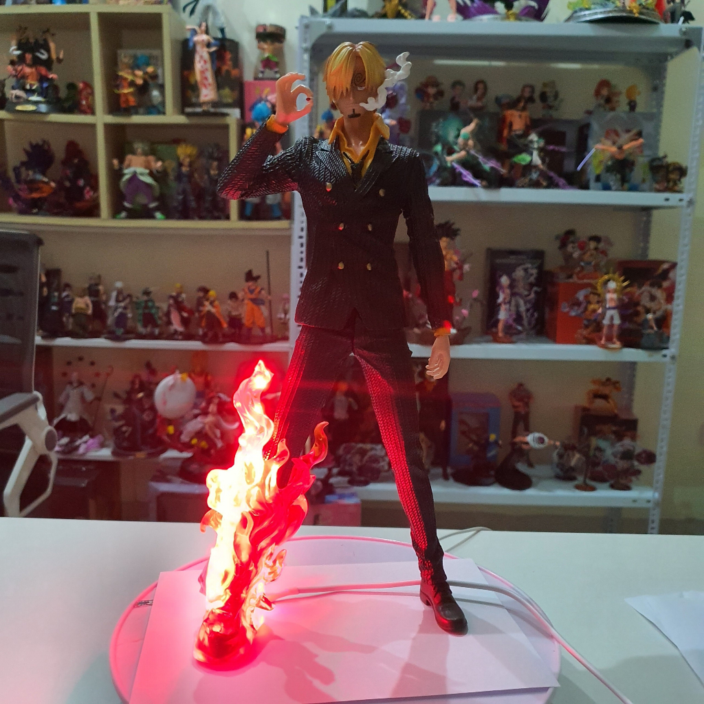 Mô hình SANJI chân Lửa Siêu To Cực Nét, cao 34cm, có hộp màu, có bản LED