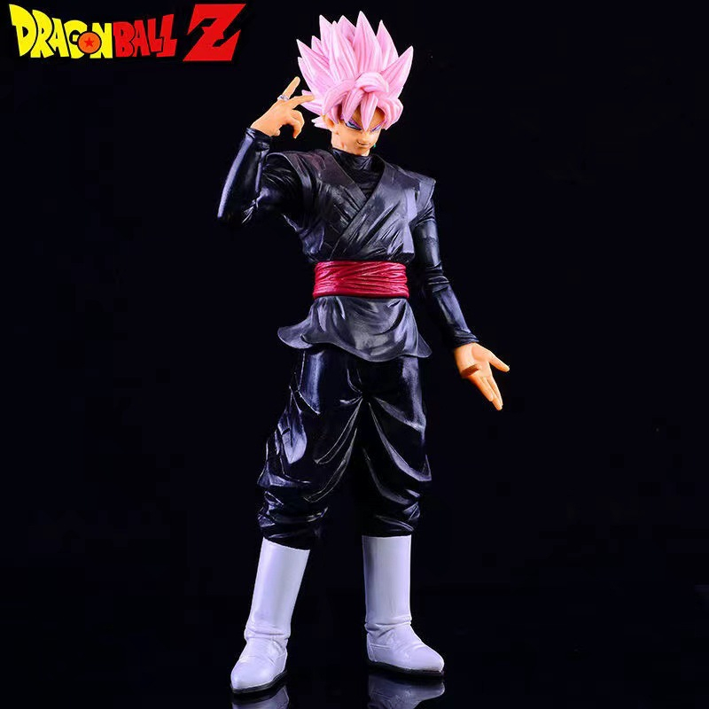 Mô hình Black Goku tóc hồng- Super Saiyan Rose,  nguyên khối cao 31.5cm