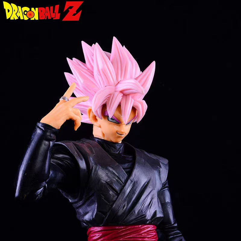 Mô hình Black Goku tóc hồng- Super Saiyan Rose,  nguyên khối cao 31.5cm