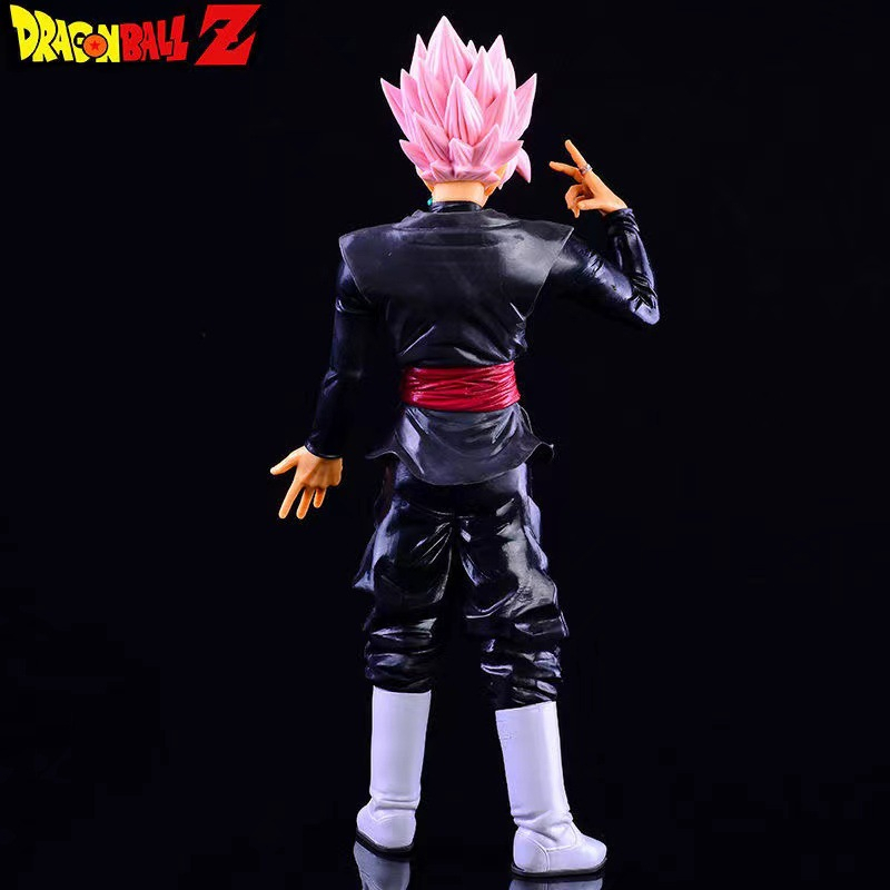Mô hình Black Goku tóc hồng- Super Saiyan Rose,  nguyên khối cao 31.5cm