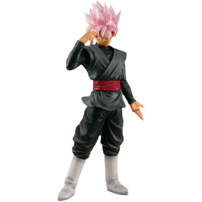 Mô hình Black Goku tóc hồng- Super Saiyan Rose,  nguyên khối cao 31.5cm
