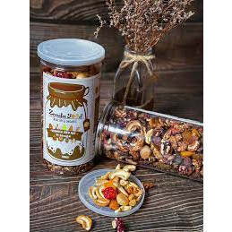 Ngũ cốc dinh dưỡng 5% yến mạch ZENDAFOOD, granola siêu hạt giảm cân, có hạt macca hộp 500gram