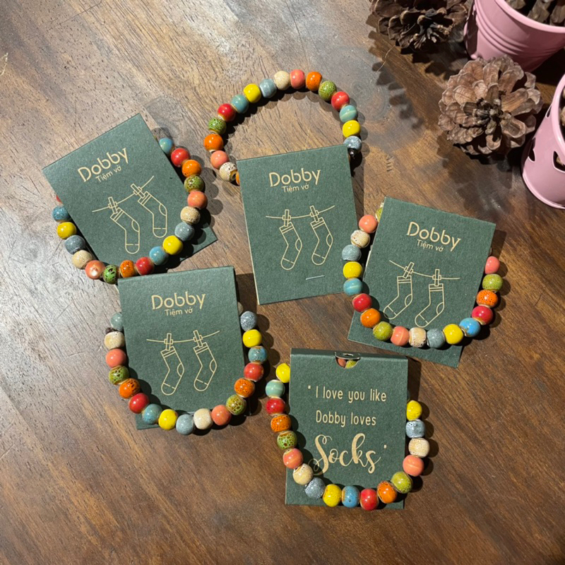 VÒNG TAY CHUỖI HẠT GỐM SỨ HANDMADE DỄ THƯƠNG VINTAGE