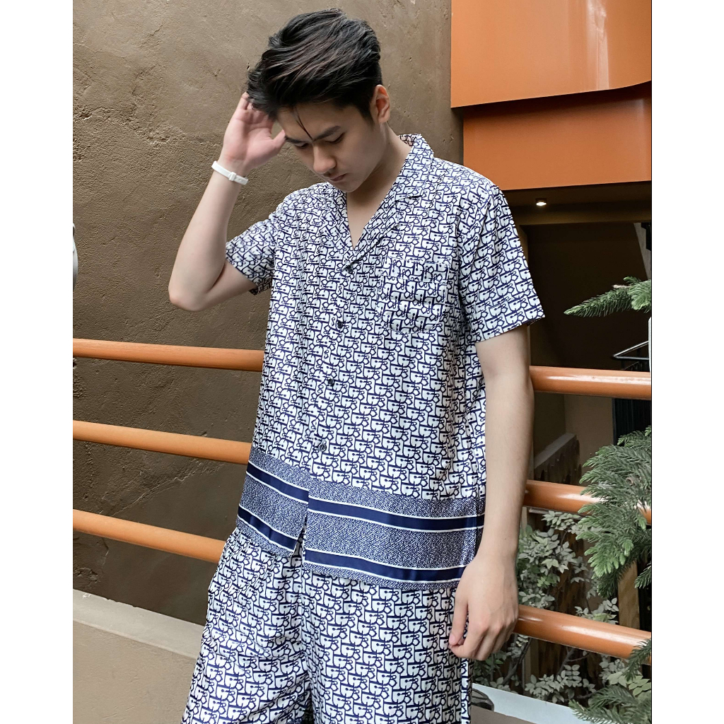 Bộ đồ ngủ nam Pijama lụa cao cấp mềm mịn,thoáng mát D01 - Beemanor