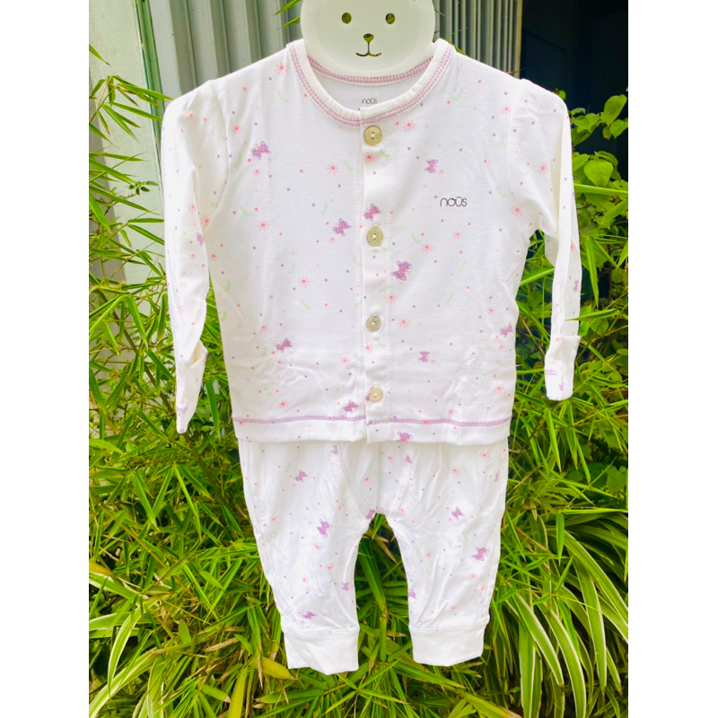 Bộ quần áo sơ sinh newborn Nous cài thẳng chính hãng chất vải petit cho bé trai, bé gái