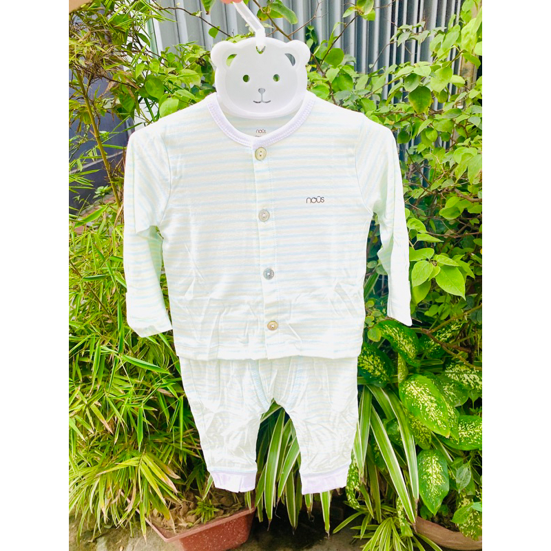 Bộ quần áo sơ sinh newborn Nous cài thẳng chính hãng chất vải petit cho bé trai, bé gái