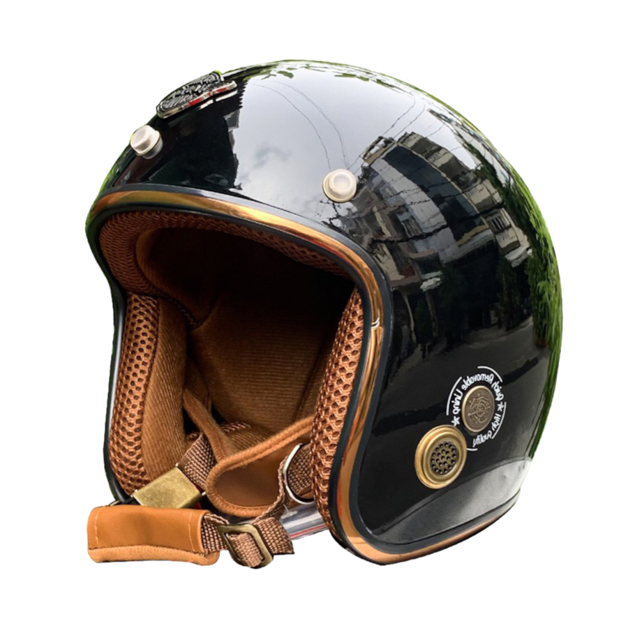 Mũ bảo hiểm 3/4 đầu NAPOLI SH Ruby cà phê nhám - Hàng Chính hãng