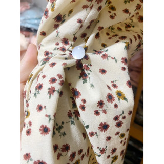 Váy Bầu Hoa Nhí Vải Lụa Mát - Size S/M/L/XL