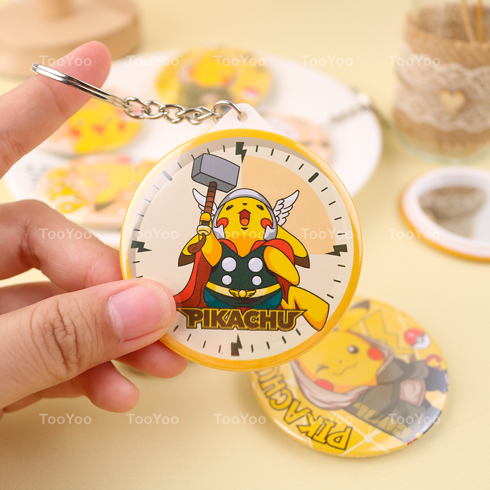 Móc khóa gương mini PIKACHU dễ thương cute TooYoo PK0132