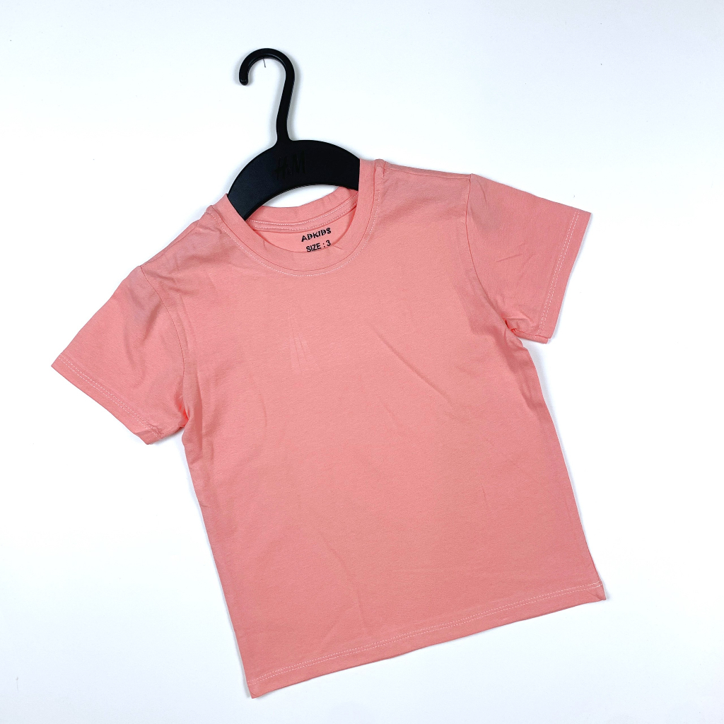 Áo Phông Trơn Ngắn Tay Cho Bé Trai Bé Gái, Áo Phông Chất Cotton 100% Cho Trẻ Em Từ 1-10 tuổi