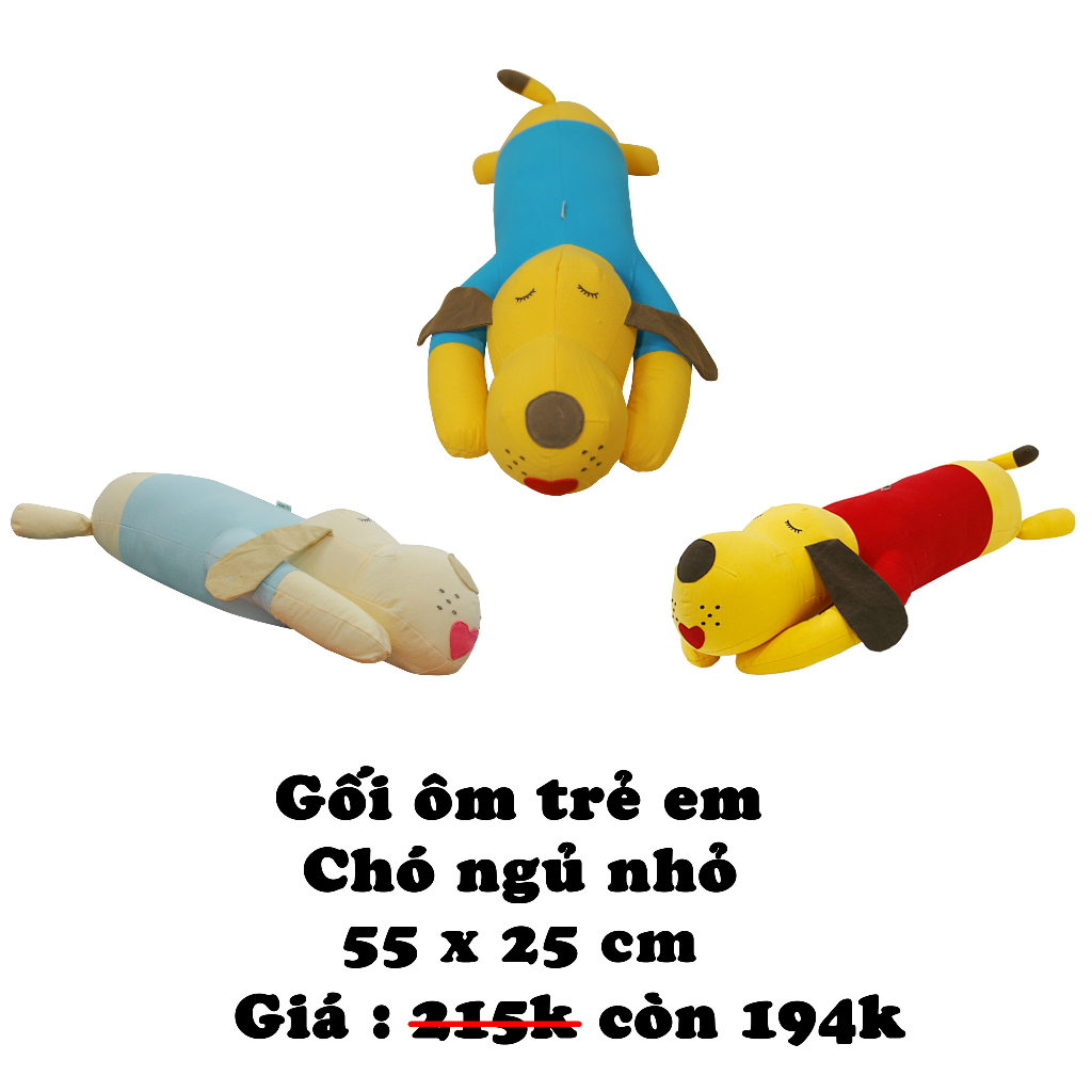 Gối ôm chó ngủ con Mini Hometex 53cm