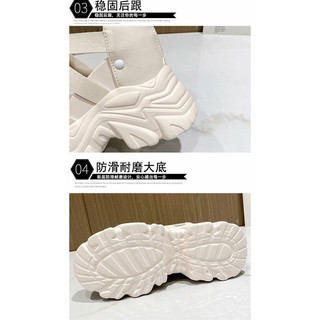 (SẴN ĐEN 35) Sandal thời trang đế 10,5cm cá tính (ẢNH THẬT)