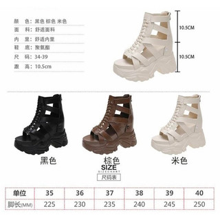 (SẴN ĐEN 35) Sandal thời trang đế 10,5cm cá tính (ẢNH THẬT)