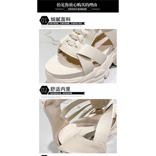 (SẴN ĐEN 35) Sandal thời trang đế 10,5cm cá tính (ẢNH THẬT)