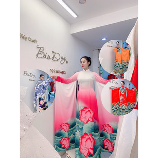 Áo dài biểu diễn- áo dài tay dài