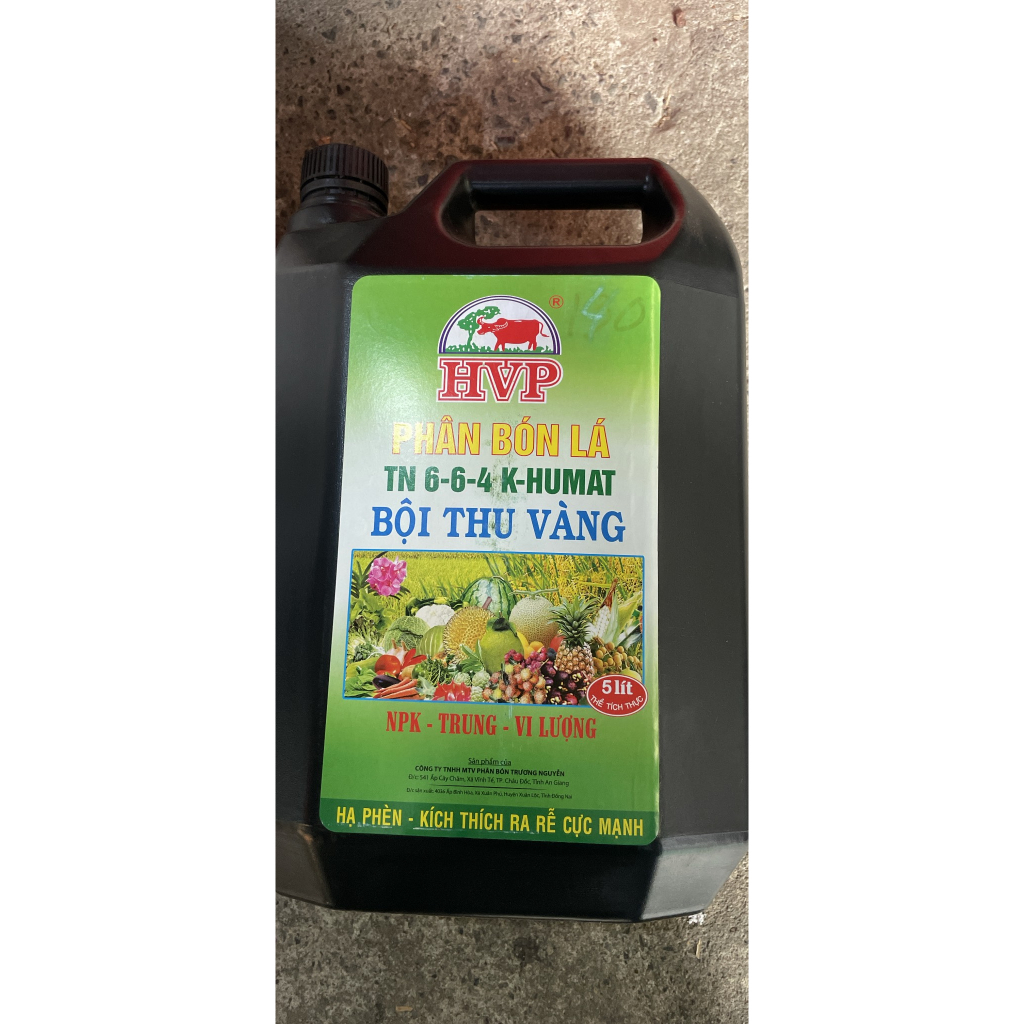 Phân bón 6-6-4 K-Humat Bội thu vàng can 5 lít