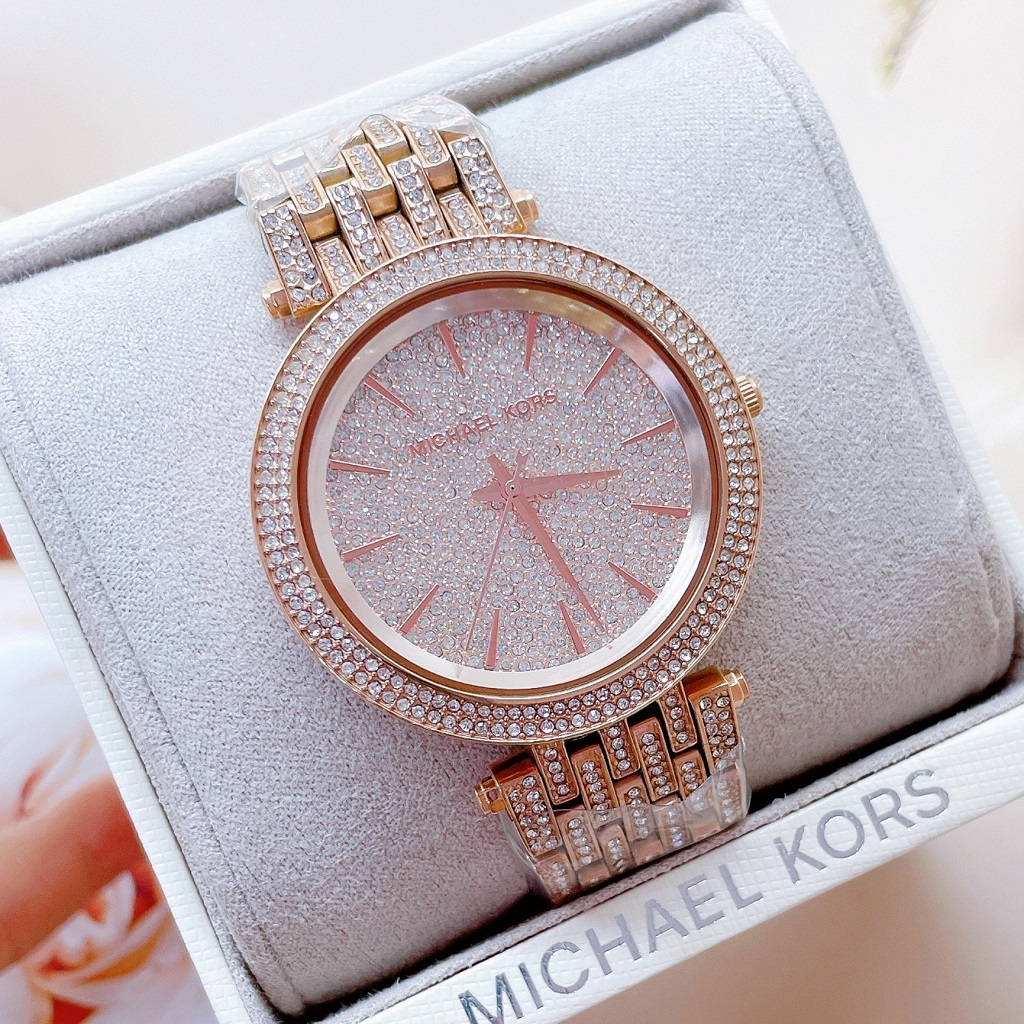 Đồng Hồ Nữ Michael Kors MK3780 39mm Dây Kim Loại Màu Rose Đính Đá