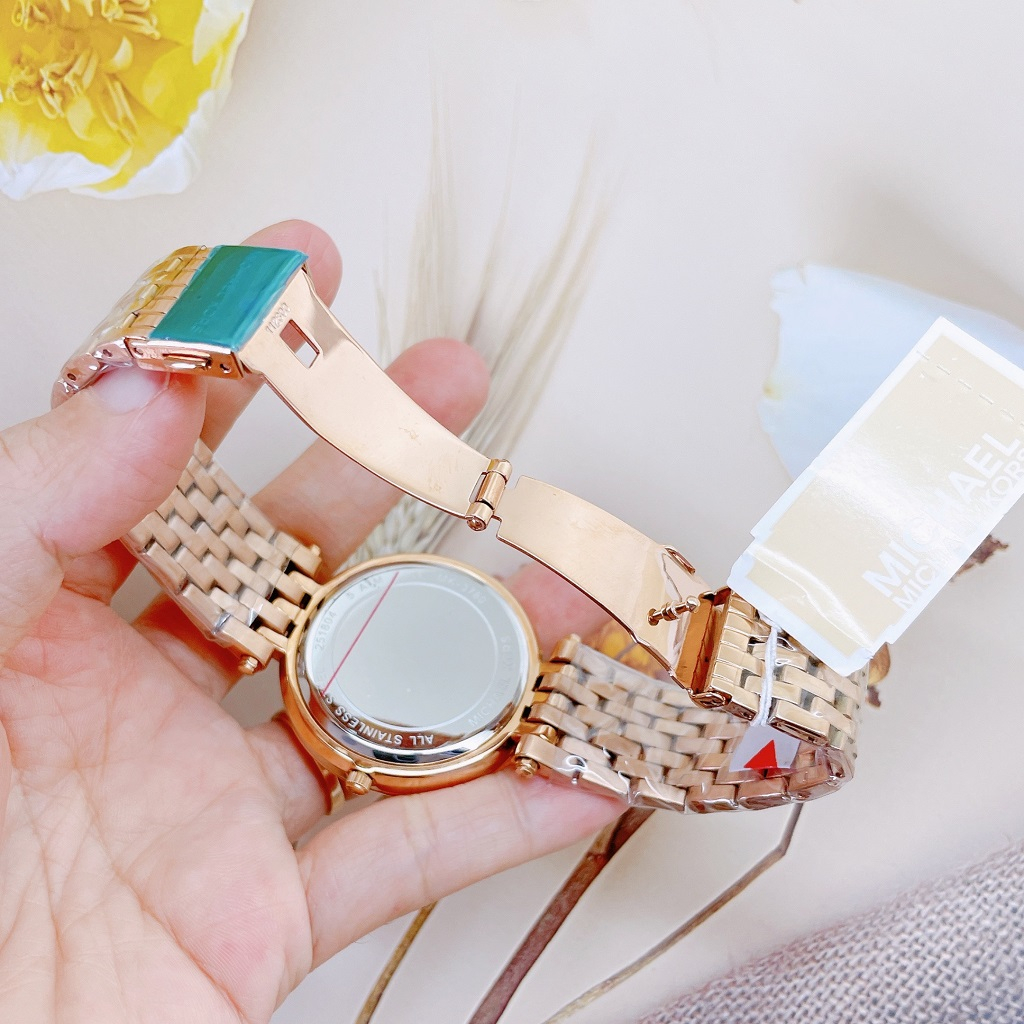 Đồng Hồ Nữ Michael Kors MK3780 39mm Dây Kim Loại Màu Rose Đính Đá