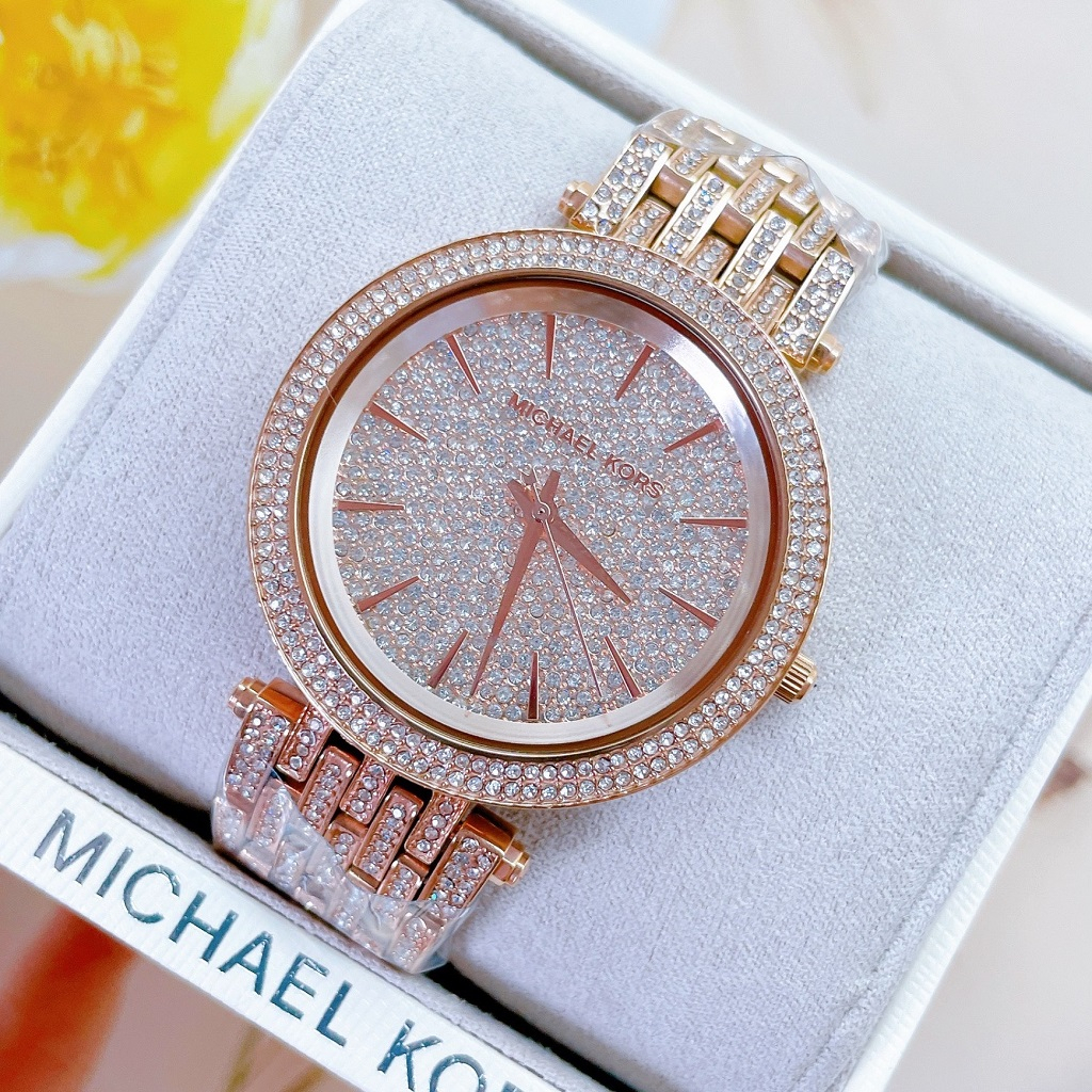 Đồng Hồ Nữ Michael Kors MK3780 39mm Dây Kim Loại Màu Rose Đính Đá