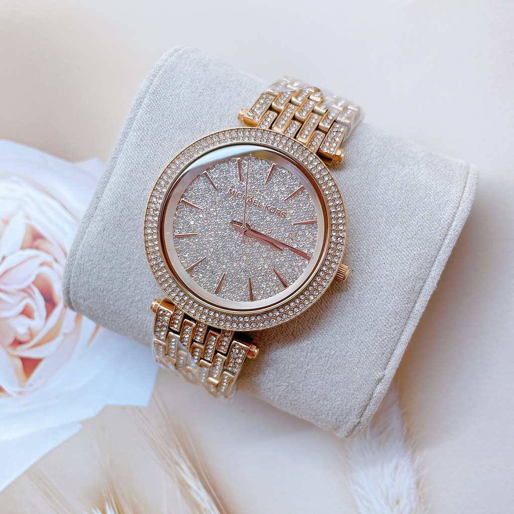 Đồng Hồ Nữ Michael Kors MK3780 39mm Dây Kim Loại Màu Rose Đính Đá