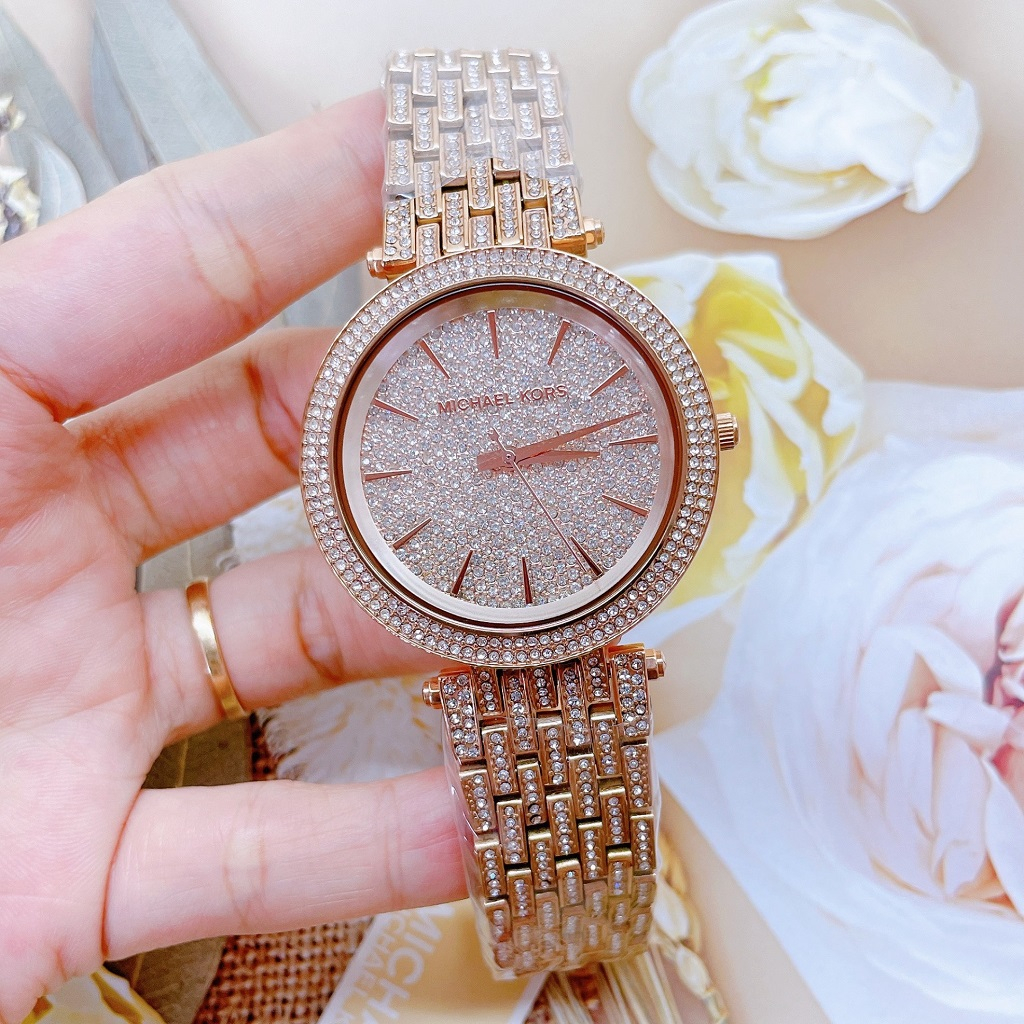 Đồng Hồ Nữ Michael Kors MK3780 39mm Dây Kim Loại Màu Rose Đính Đá