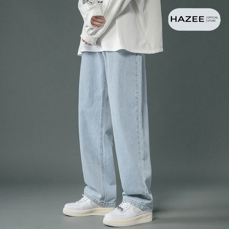 Quần Jeans nam ống xuông HAZEE vải jean co giãn phom Hàn 2023 cao cấp Z01