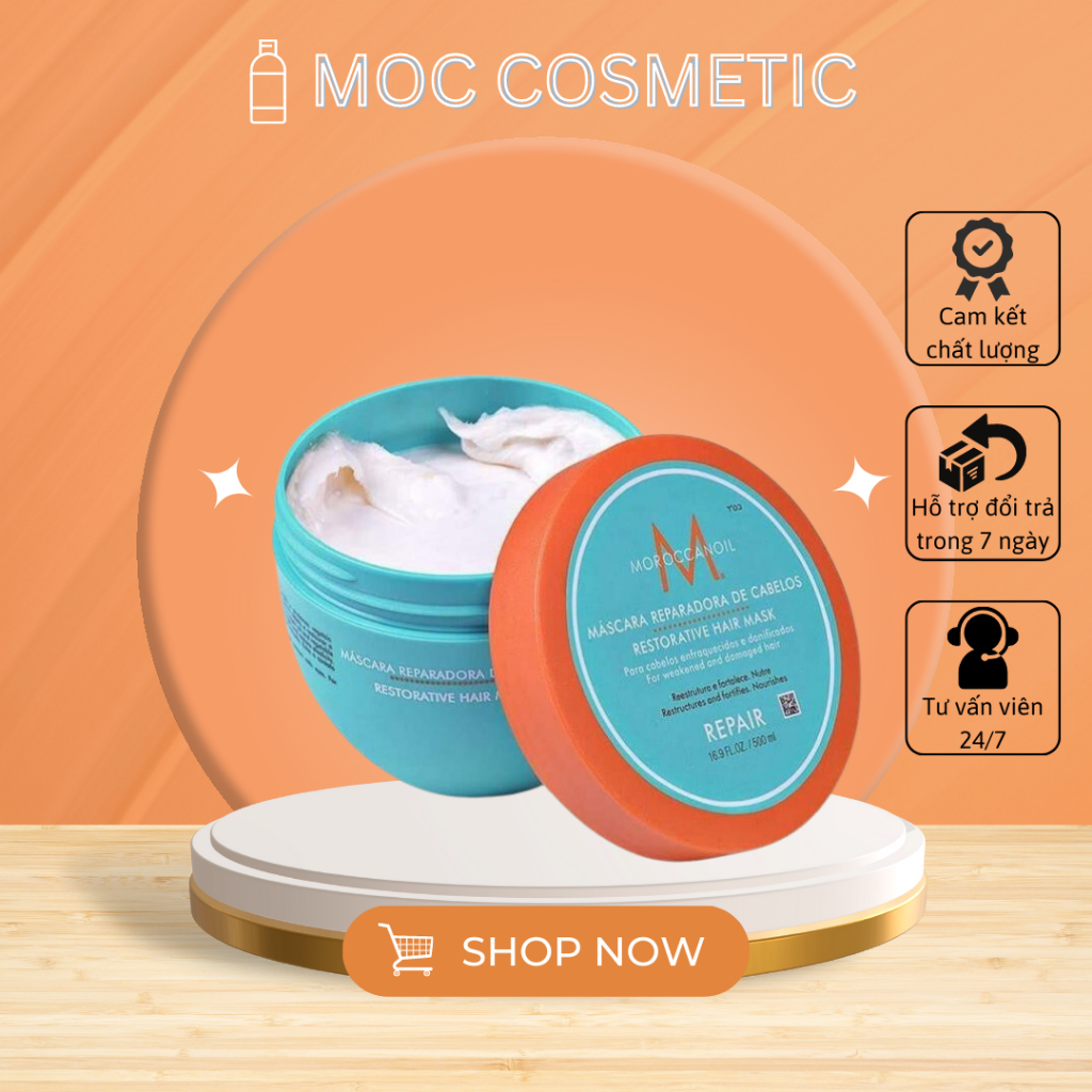 Kem ủ tóc MOROCCANOIL - 500ml phục hồi chuyên sâu tóc hư tổn | Dầu hấp ủ xả tóc Moroccanoil chính hãng