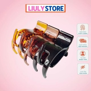 Kẹp tóc càng cua 3 răng nâu + đen liulystore