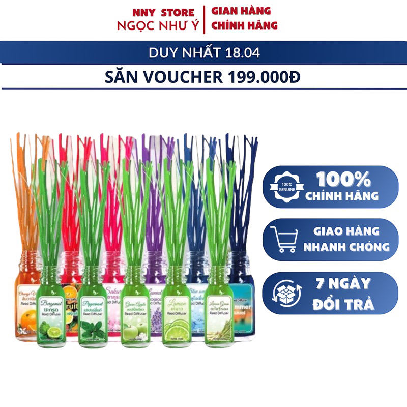 Tinh Dầu Thơm Phòng HONG HOM Reed Diffuser 15ml Thái Lan (Tặng Que Cắm Toả Hương) Hương Thơm Dễ Chịu