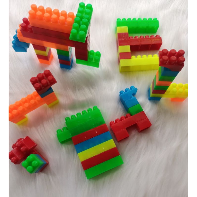 1 kí đồ chơi xếp hình,ghép hình giá rẻ túi zip, tặng miếng dán sticker