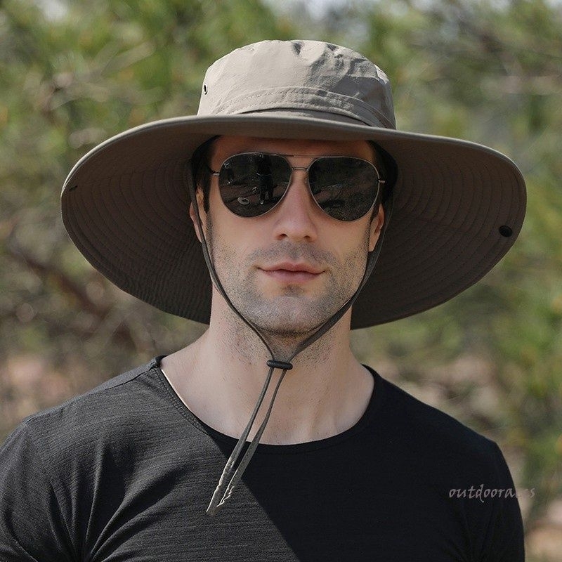 Mũ Chống Nắng Rộng Vành Không Thấm Nước Nhanh Khô Tiện Lợi Cho Nam Q.ng
