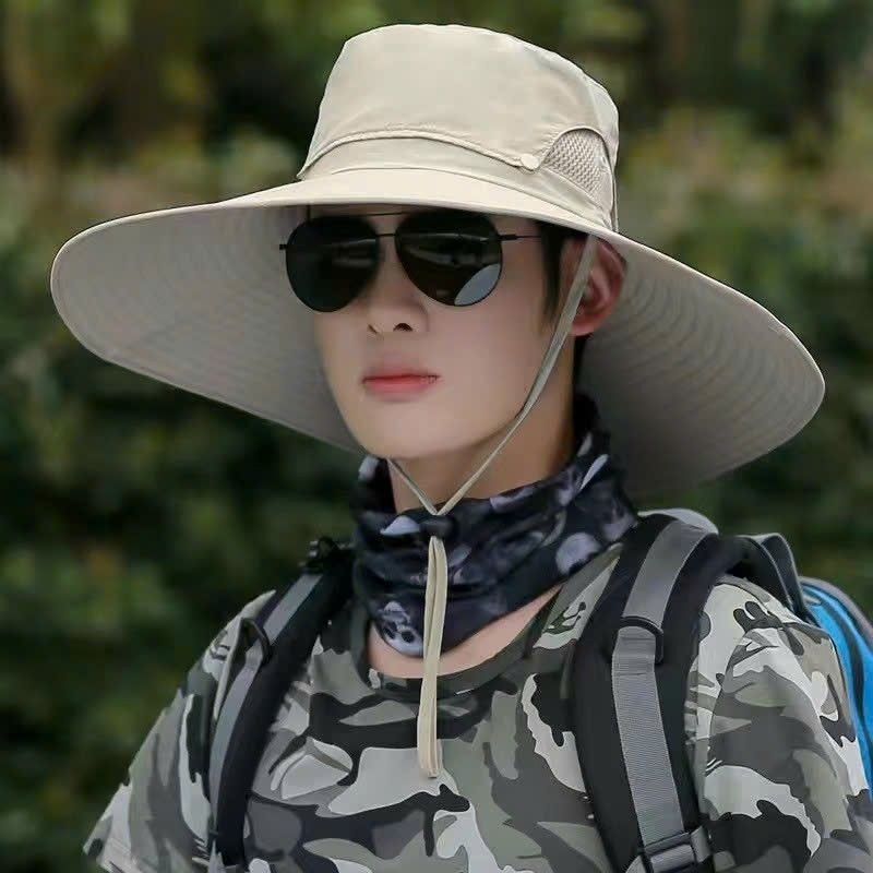 Mũ Chống Nắng Rộng Vành Không Thấm Nước Nhanh Khô Tiện Lợi Cho Nam Q.ng