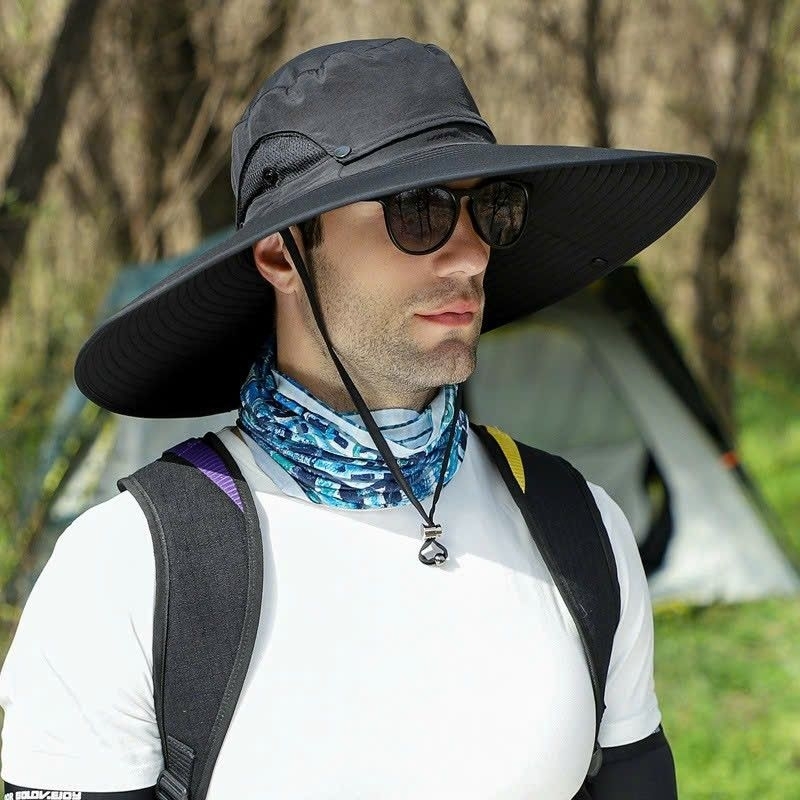 Mũ Chống Nắng Rộng Vành Không Thấm Nước Nhanh Khô Tiện Lợi Cho Nam Q.ng