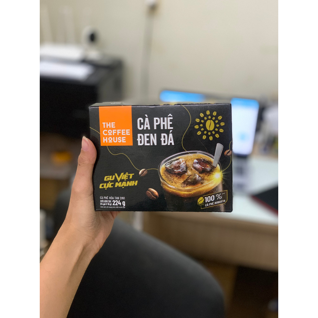 Hộp Cà phê đen đá The Coffee House - Hộp 14 gói x 16g