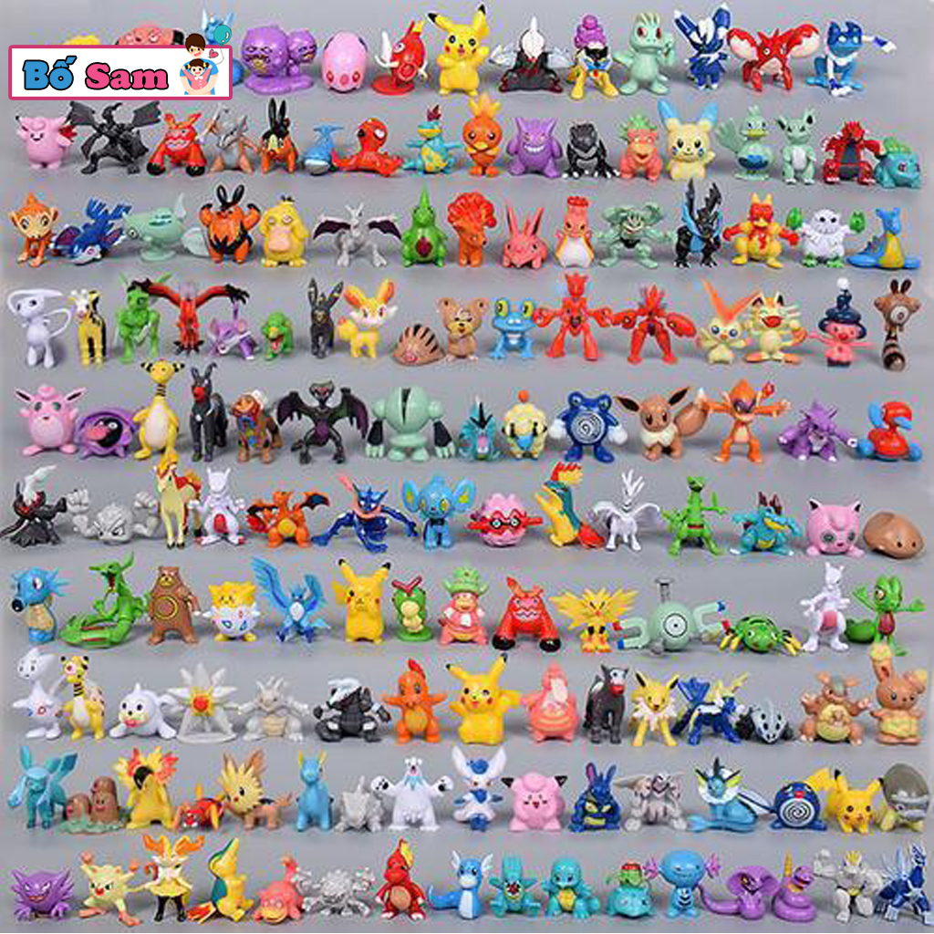 Mô hình Pokemon huyền thoại theo bộ 144 con nhiều mẫu trang trí Shop Bố Sam