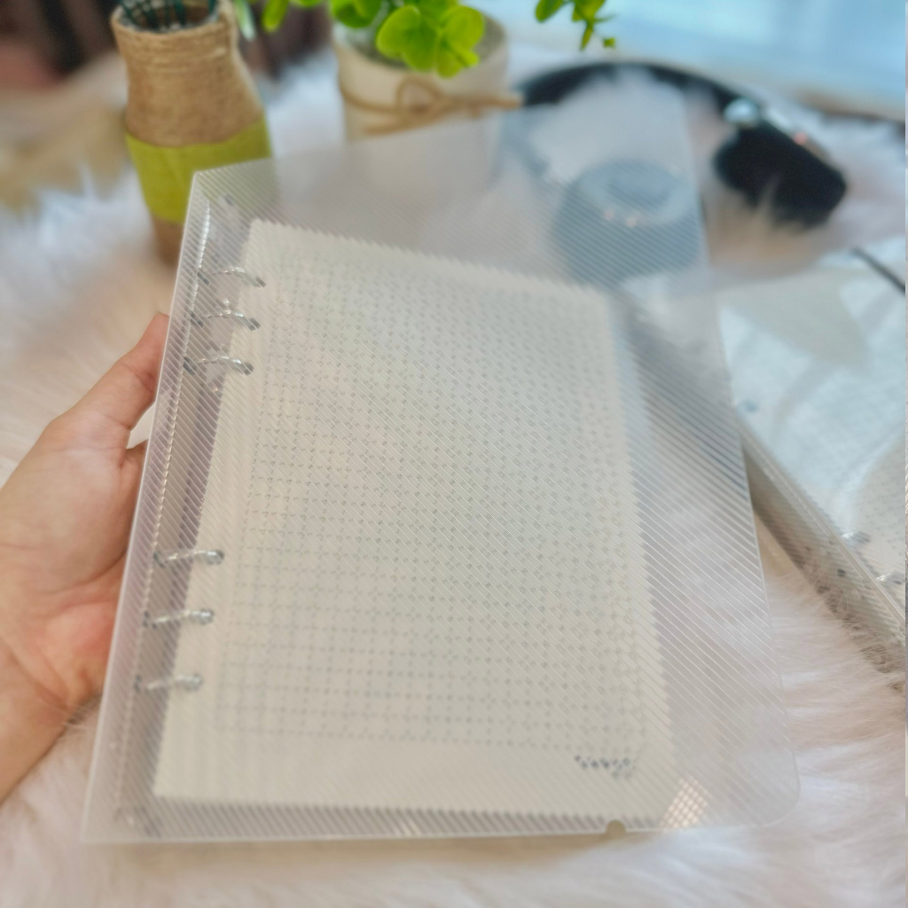 Sổ Còng Sắt A5 Caro Binder File nhựa 180 trang TUANVIETBOOKS - Giấy refill