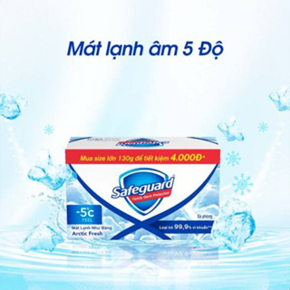 5 cục safeguard mát lạnh như băng âm 5 độ 115g/ cục xà bông
