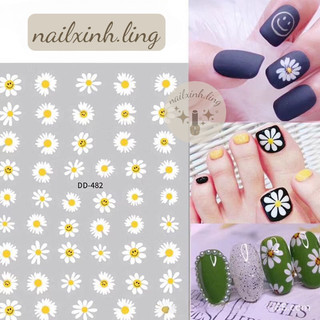 Miếng Dán Móng 3D Hoa Cúc, Bướm Trang Trí Móng - Sticker Dán Nail Nghệ Thuật Phong Cách Sang Trọng